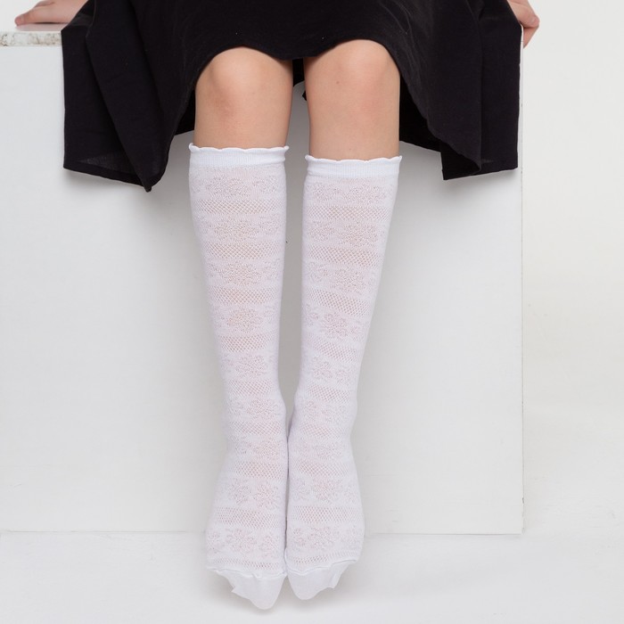 фото Гольфы детские, цвет белый, размер 14 альтаир