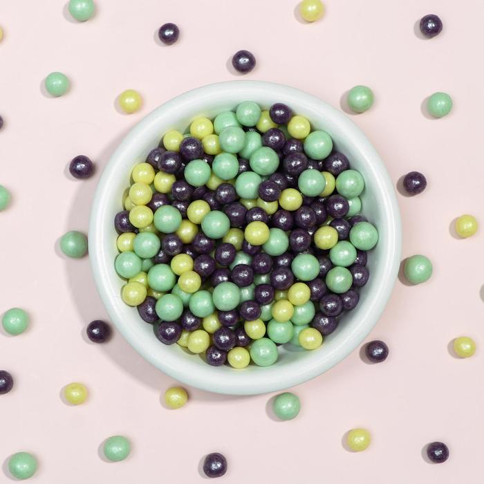 Драже зерновое в цветной кондитерской глазури «Жемчуг» жёлтый, изумруд, сиреневый, 6-8 мм, 50 г
Драже зерновое в цветной кондитерской глазури «Жемчуг» жёлтый, изумруд, сиреневый, 6-8 мм, 50 г