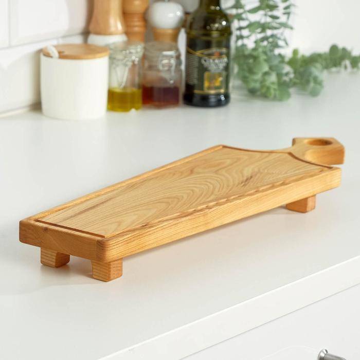 Доска сервировочная из массива дуба "На ножках", 47х15х5 см, коричневая
Доска сервировочная из массива дуба "На ножках", 47х15х5 см, коричневая