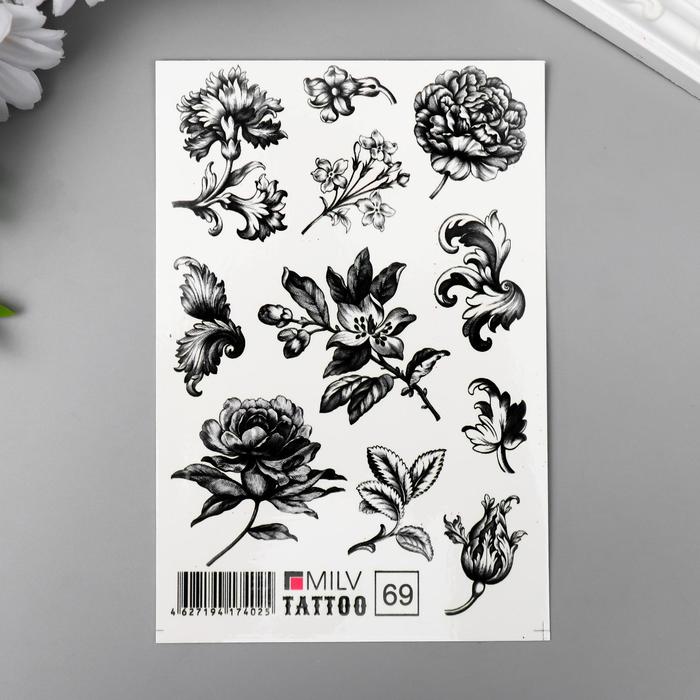 Татуировка на тело "Ч/б цветы" 10х15 см
Татуировка на тело "Ч/б цветы" 10х15 см