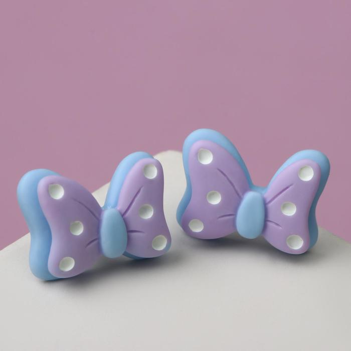 Серьги детские "Бантик в горошек", цвет сиренево-голубой
Серьги детские "Бантик в горошек", цвет сиренево-голубой