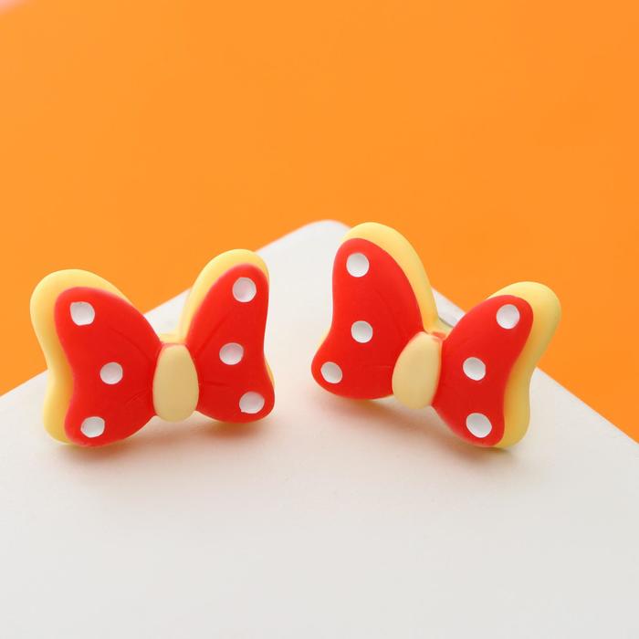 Серьги "Бантик в горошек", цвет жёлто-красный
Серьги "Бантик в горошек", цвет жёлто-красный