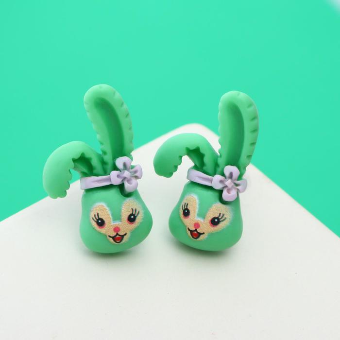 Серьги "Кролик с бантиком", цвет зелёно-голубой
Серьги "Кролик с бантиком", цвет зелёно-голубой