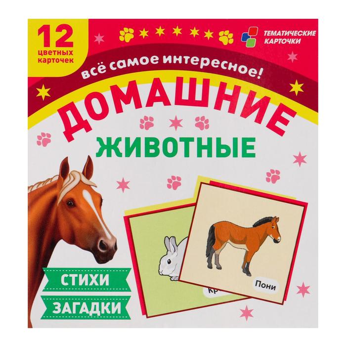 Набор демонстрационных карточек "Домашние животные" 12 шт, 94 х 100 мм 
Набор демонстрационных карточек "Домашние животные" 12 шт, 94 х 100 мм