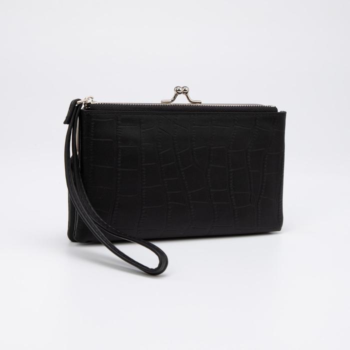 Кошелёк женский, отдел на молнии, цвет чёрный
Кошелёк женский, отдел на молнии, цвет чёрный