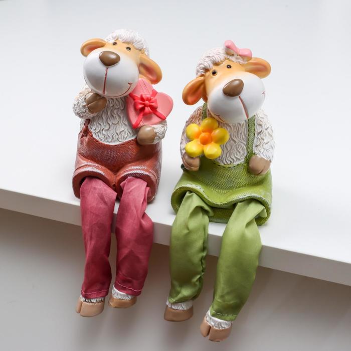 Сувенир полистоун "Барашек/Овечка с цветочком" длинные ножки набор 2 шт 11х6,5х6 см
Сувенир полистоун "Барашек/Овечка с цветочком" длинные ножки набор 2 шт 11х6,5х6 см