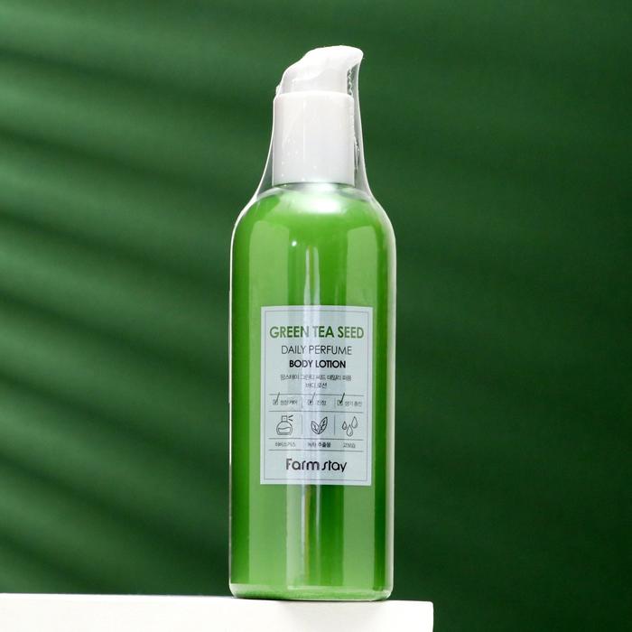 Лосьон для тела FarmStay Green Tea Seed Daily Perfume, с экстрактом зелёного чая, 330 мл
Лосьон для тела FarmStay Green Tea Seed Daily Perfume, с экстрактом зелёного чая, 330 мл