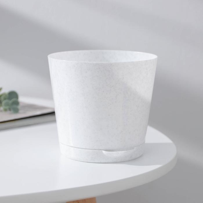 Горшок с прикорневым поливом Oregano, 750 мл, цвет мраморный 
Горшок с прикорневым поливом Oregano, 750 мл, цвет мраморный