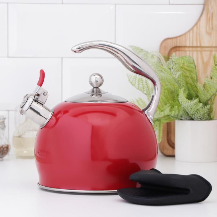 Чайник со свистком «Кира», 3 л, индукция, прихватка в комплекте, цвет красный
Чайник со свистком «Кира», 3 л, индукция, прихватка в комплекте, цвет красный