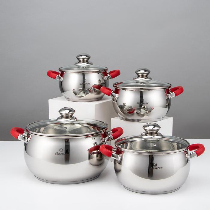 Набор кастрюль «Сильвер», 4 предмета: 2,1 л, 2,9 л, 3,9 л, 6,6 л, d=16 см, d=18 см, d=20 см, d=24 см, красные ручки
Набор кастрюль «Сильвер», 4 предмета: 2,1 л, 2,9 л, 3,9 л, 6,6 л, d=16 см, d=18 см, d=20 см, d=24 см, красные ручки