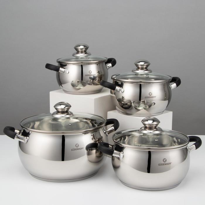 Набор кастрюль «Сильвер», 4 шт: 2,1 л, 2,9 л, 3,9 л, 6,6 л, d=16 см, d=18 см, d=20 см, d=24 см, чёрные ручки
Набор кастрюль «Сильвер», 4 шт: 2,1 л, 2,9 л, 3,9 л, 6,6 л, d=16 см, d=18 см, d=20 см, d=24 см, чёрные ручки