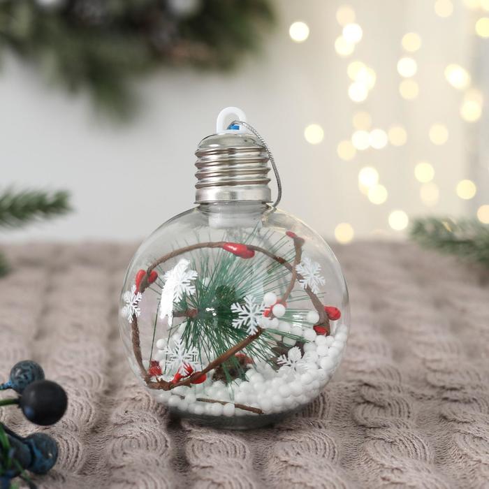 Шар пластик свет d-8 см "Пора чудес" ёлочка и ягодки, прозрачный
Шар пластик свет d-8 см "Пора чудес" ёлочка и ягодки, прозрачный