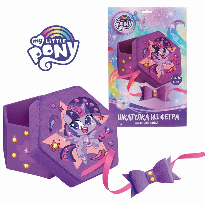 Набор для творчества: создание шкатулки из фетра, My little Pony
Набор для творчества: создание шкатулки из фетра, My little Pony