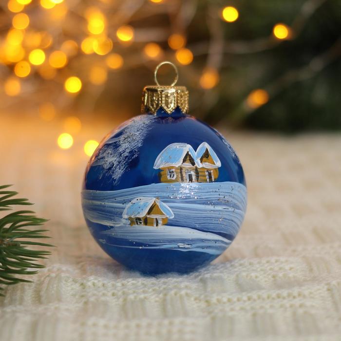 Ёлочный шар d-5 см "Светлая ночь" ручная роспись
Ёлочный шар d-5 см "Светлая ночь" ручная роспись