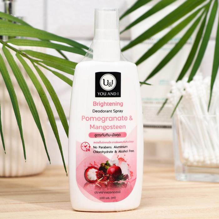 Дезодорант-спрей минеральный U I «Гранат и мангустин», освежающий, 100 мл