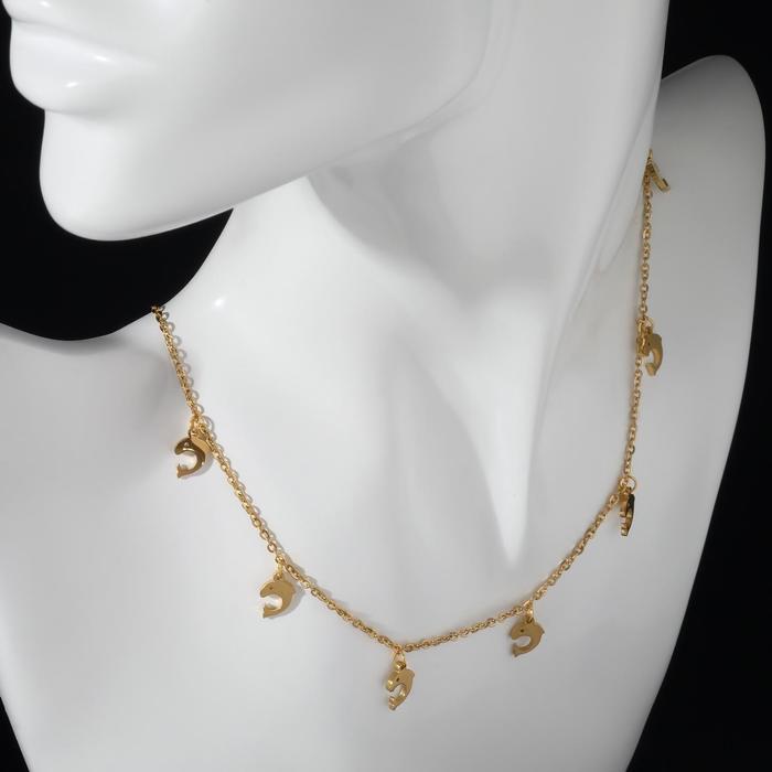 Колье "Сталь" дельфины, цвет золото, 40 см
Колье "Сталь" дельфины, цвет золото, 40 см