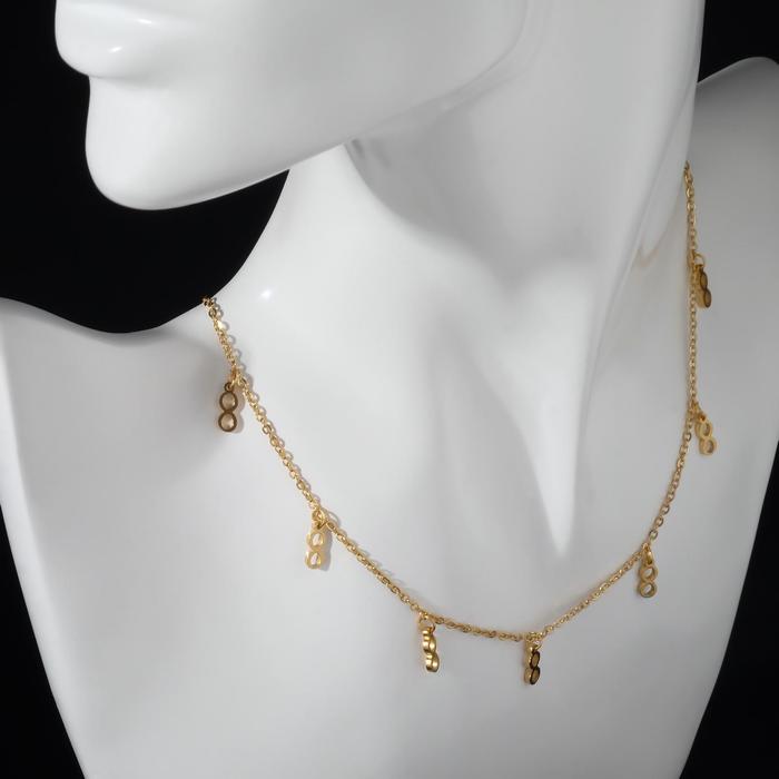 Колье "Сталь" знак бесконечность, цвет золото, 40 см
Колье "Сталь" знак бесконечность, цвет золото, 40 см