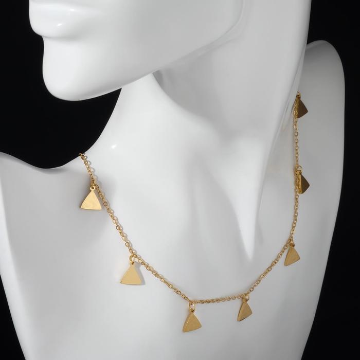 Колье "Сталь" треугольник, цвет золото, 40 см
Колье "Сталь" треугольник, цвет золото, 40 см