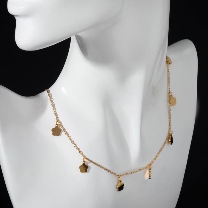 Колье "Сталь" цветок, цвет золото, 40 см
Колье "Сталь" цветок, цвет золото, 40 см