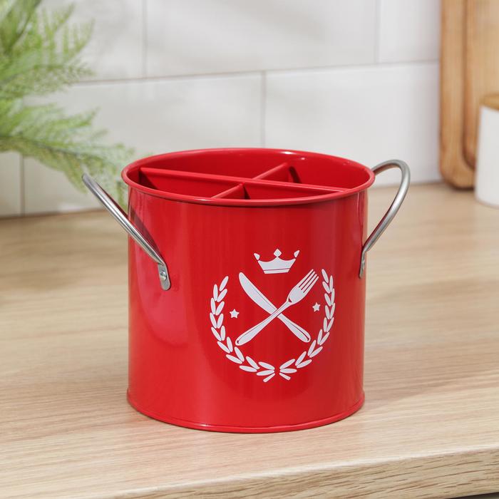 Подставка под столовые приборы Crown, h=13 см, цвет красный
Подставка под столовые приборы Crown, h=13 см, цвет красный