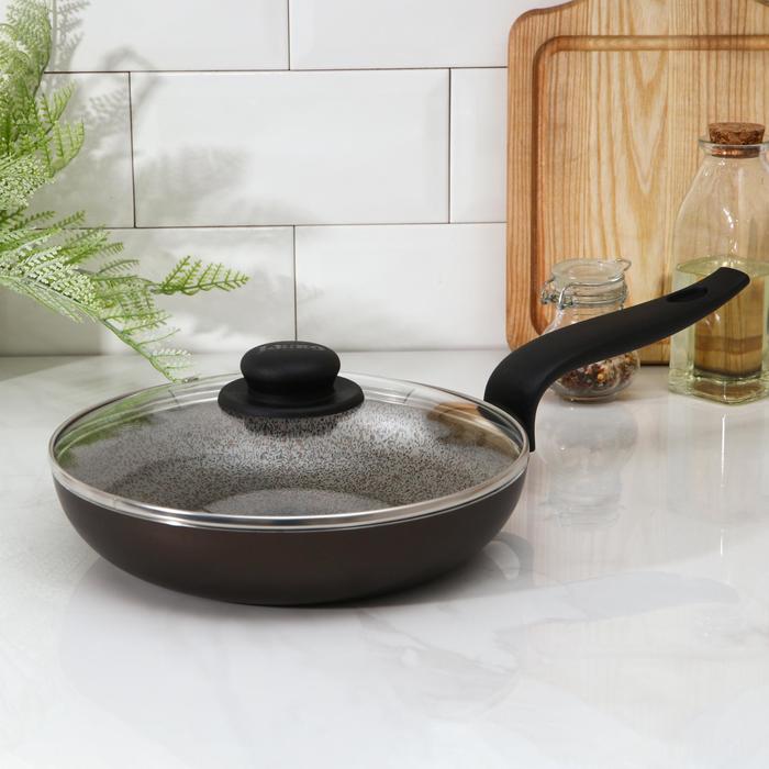 Сковорода глубокая Merletto, d=24 см, стеклянная крышка, антипригарное покрытие 
Сковорода глубокая Merletto, d=24 см, стеклянная крышка, антипригарное покрытие