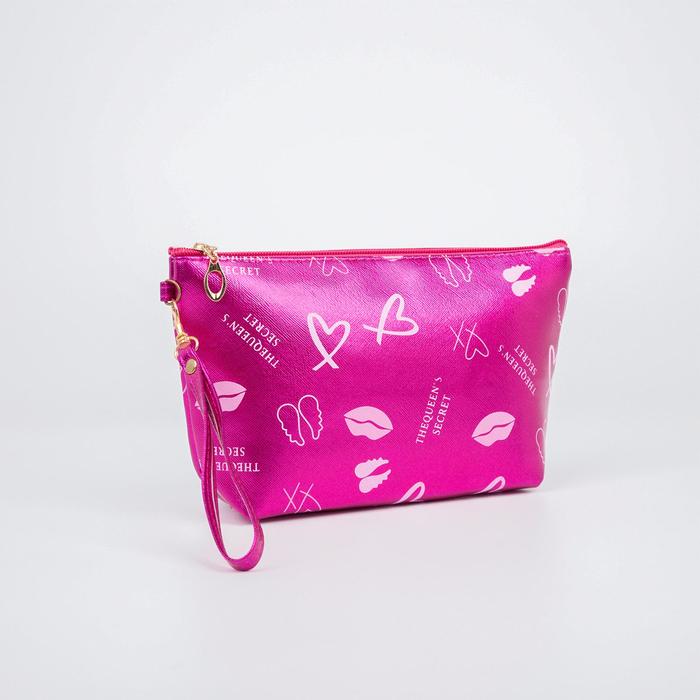 Косметичка на молнии, с ручкой, цвет малиновый
Косметичка на молнии, с ручкой, цвет малиновый