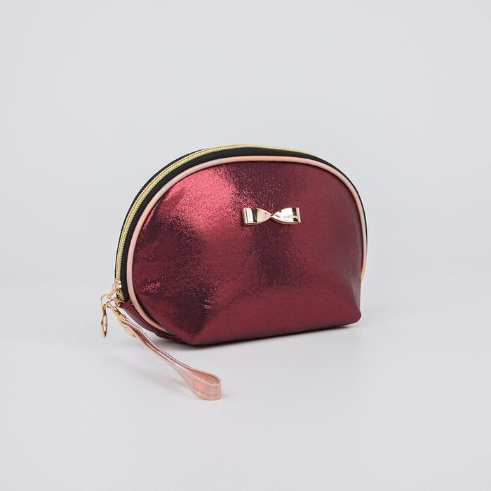 Косметичка на молнии, с ручкой, цвет бордовый
Косметичка на молнии, с ручкой, цвет бордовый