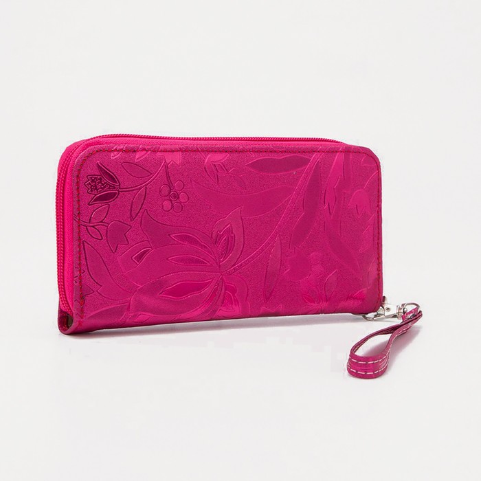 Кошелёк молнии, с ручкой, цвет розовый 
Кошелёк молнии, с ручкой, цвет розовый