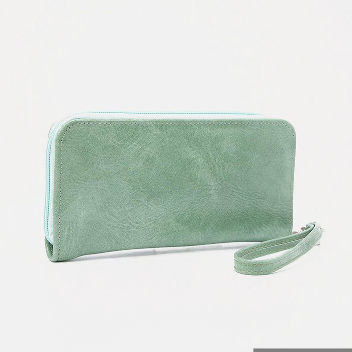 Кошелёк молнии, с ручкой, цвет зелёный
Кошелёк молнии, с ручкой, цвет зелёный