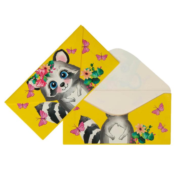 Конверт для денег "Универсальный" енот с бабочками
Конверт для денег "Универсальный" енот с бабочками