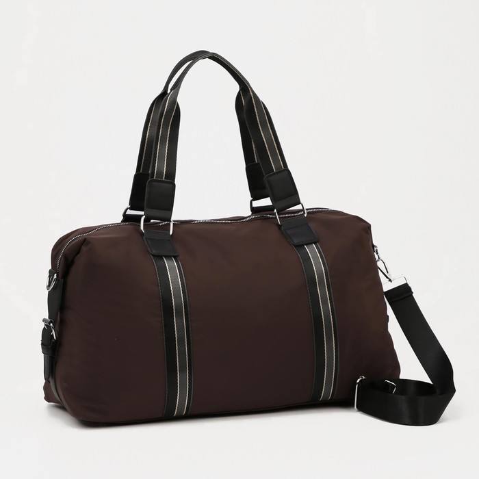 Сумка дорожная на молнии, наружный карман, длинный ремень, цвет коричневый
Сумка дорожная на молнии, наружный карман, длинный ремень, цвет коричневый