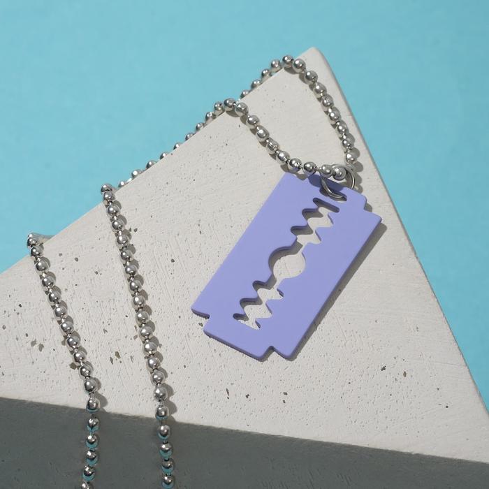 Кулон "Лезвие", цвет сиреневый в серебре, 48 см 
Кулон "Лезвие", цвет сиреневый в серебре, 48 см