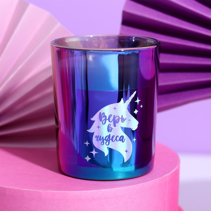 Свеча в стакане "Верь в чудеса", 8,5 х 8 х 8 см 
Свеча в стакане "Верь в чудеса", 8,5 х 8 х 8 см