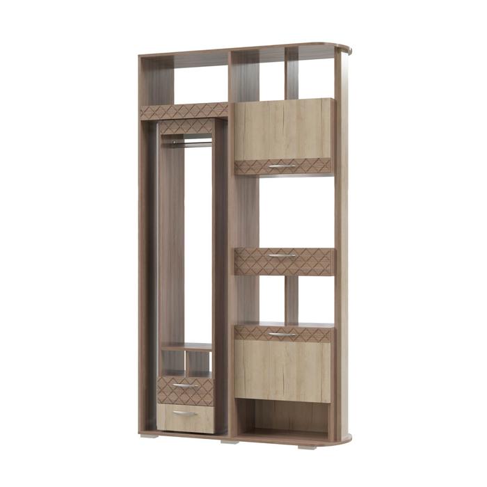 Прихожая перегородка ВЕРТА 1200х450х2200 шимо темный/Дуб ривьера 
Прихожая перегородка ВЕРТА 1200х450х2200 шимо темный/Дуб ривьера