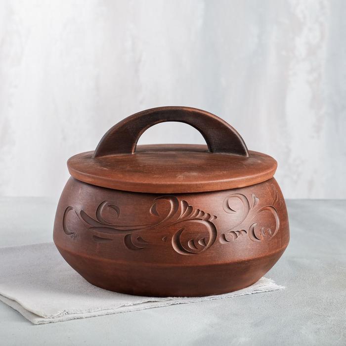 Супник "Кастрюля", декор, красная глина, 3 л
Супник "Кастрюля", декор, красная глина, 3 л