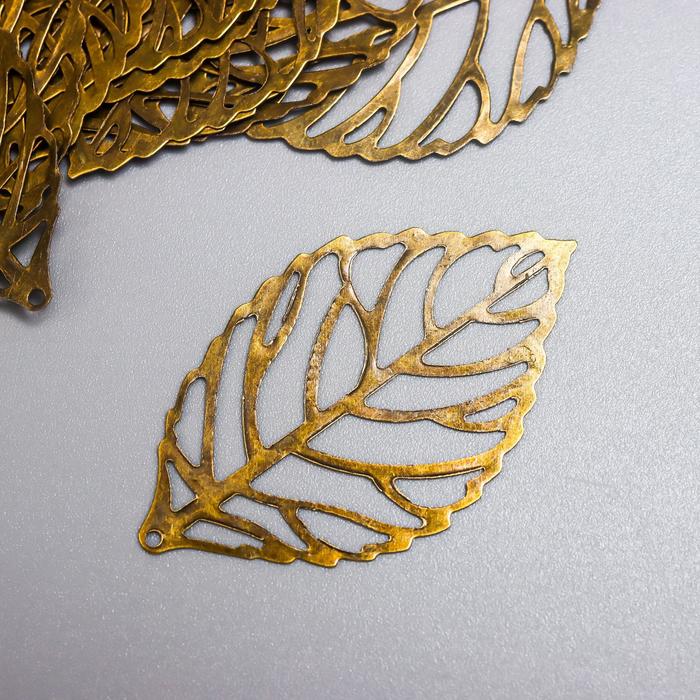 Подвеска "Лист" большой цвет бронза 4,5х2,5 см
Подвеска "Лист" большой цвет бронза 4,5х2,5 см