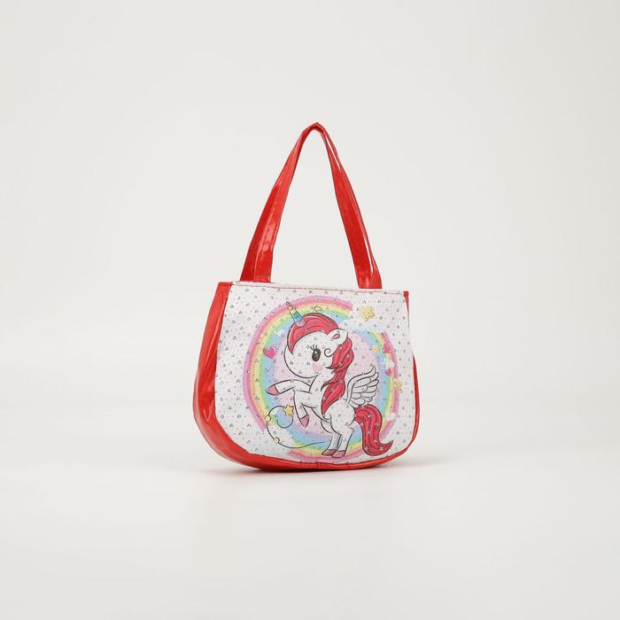 Сумка детская, отдел на молнии, цвет красный, «Единорог»
Сумка детская, отдел на молнии, цвет красный, «Единорог»