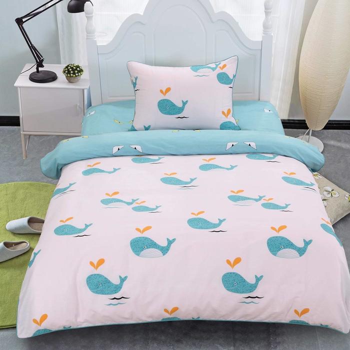 Постельное бельё 1,5 сп «Кит», размер 160х230 см, 160х220 см, 50х70 см
Постельное бельё 1,5 сп «Кит», размер 160х230 см, 160х220 см, 50х70 см