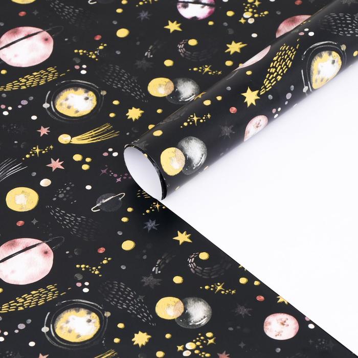 Бумага глянцевая односторонняя с золотым лаком "Тайна космоса", 2 листа, 0,5 х 0,7 м
Бумага глянцевая односторонняя с золотым лаком "Тайна космоса", 2 листа, 0,5 х 0,7 м