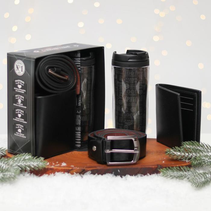 Набор «100% мужчина», ремень, кошелёк и термостакан
Набор «100% мужчина», ремень, кошелёк и термостакан