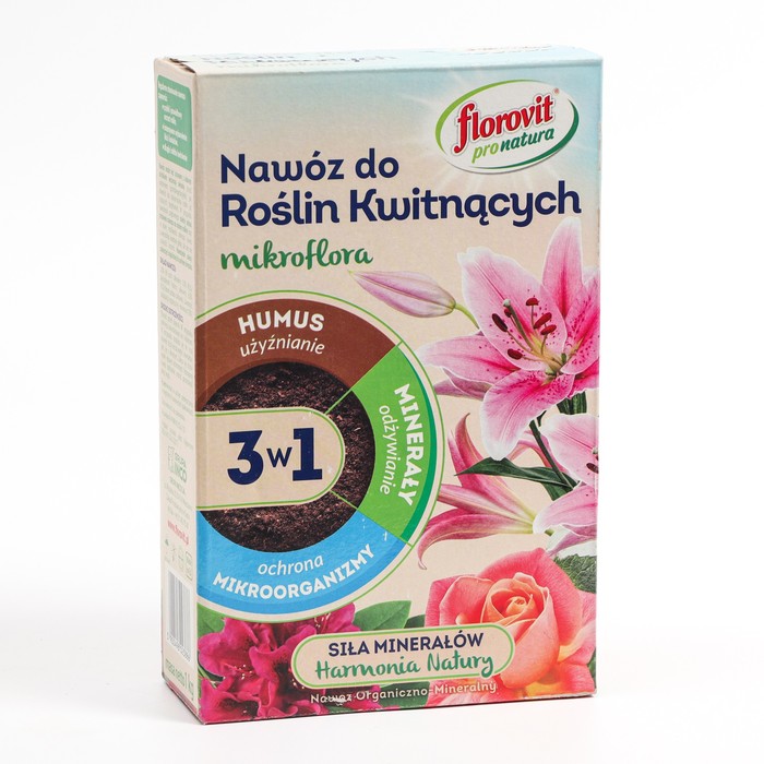 Удобрение гранулированное Florovit Про Натура Микрофлора 3 в1 для цветущих, 1 кг
Удобрение гранулированное Florovit Про Натура Микрофлора 3 в1 для цветущих, 1 кг