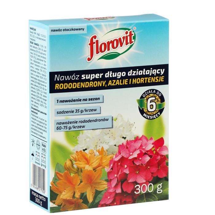 Удобрение гранулированное Florovit Супер для рододендронов, азалий, 300 г
Удобрение гранулированное Florovit Супер для рододендронов, азалий, 300 г