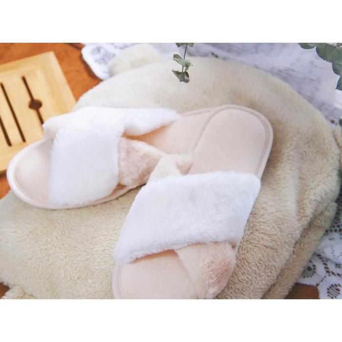 фото Тапочки №3 женские, размер 36.5, цвет бело-бежевый sofi de marko