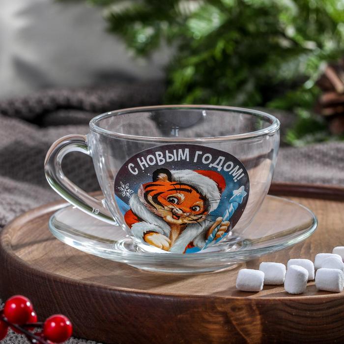 Чайная пара стекло «С новым годом тигр»
Чайная пара стекло «С новым годом тигр»