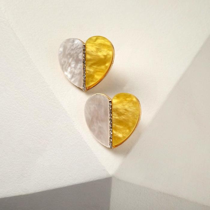 Серьги с перламутром "Изыск" сердце, цвет бело-жёлтый в золоте
Серьги с перламутром "Изыск" сердце, цвет бело-жёлтый в золоте