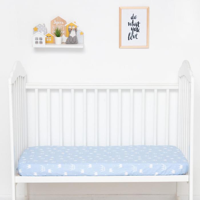 Простыня на резинке "LoveLife" Голубые короны 60*120+20 см, 100 % хлопок
Простыня на резинке "LoveLife" Голубые короны 60*120+20 см, 100 % хлопок