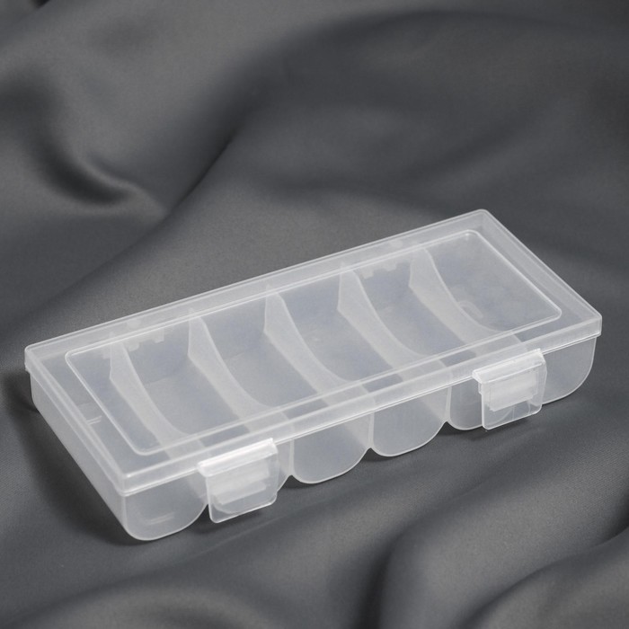 фото Органайзер для ниток, 6 отделений, 19,5 × 9,5 × 3,3 см, цвет прозрачный арт узор