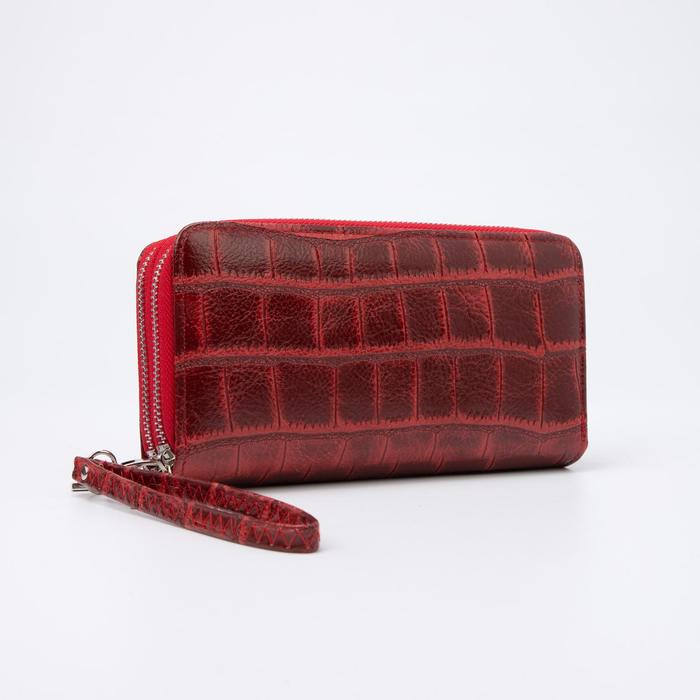 Кошелёк на молнии, с ручкой, цвет красный
Кошелёк на молнии, с ручкой, цвет красный