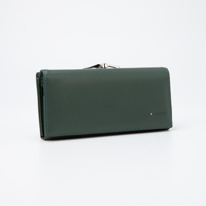 Кошелёк на магнитах, цвет зелёный
Кошелёк на магнитах, цвет зелёный