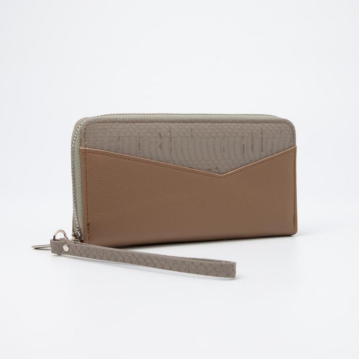 Кошелёк на молнии, с ручкой, цвет хаки
Кошелёк на молнии, с ручкой, цвет хаки